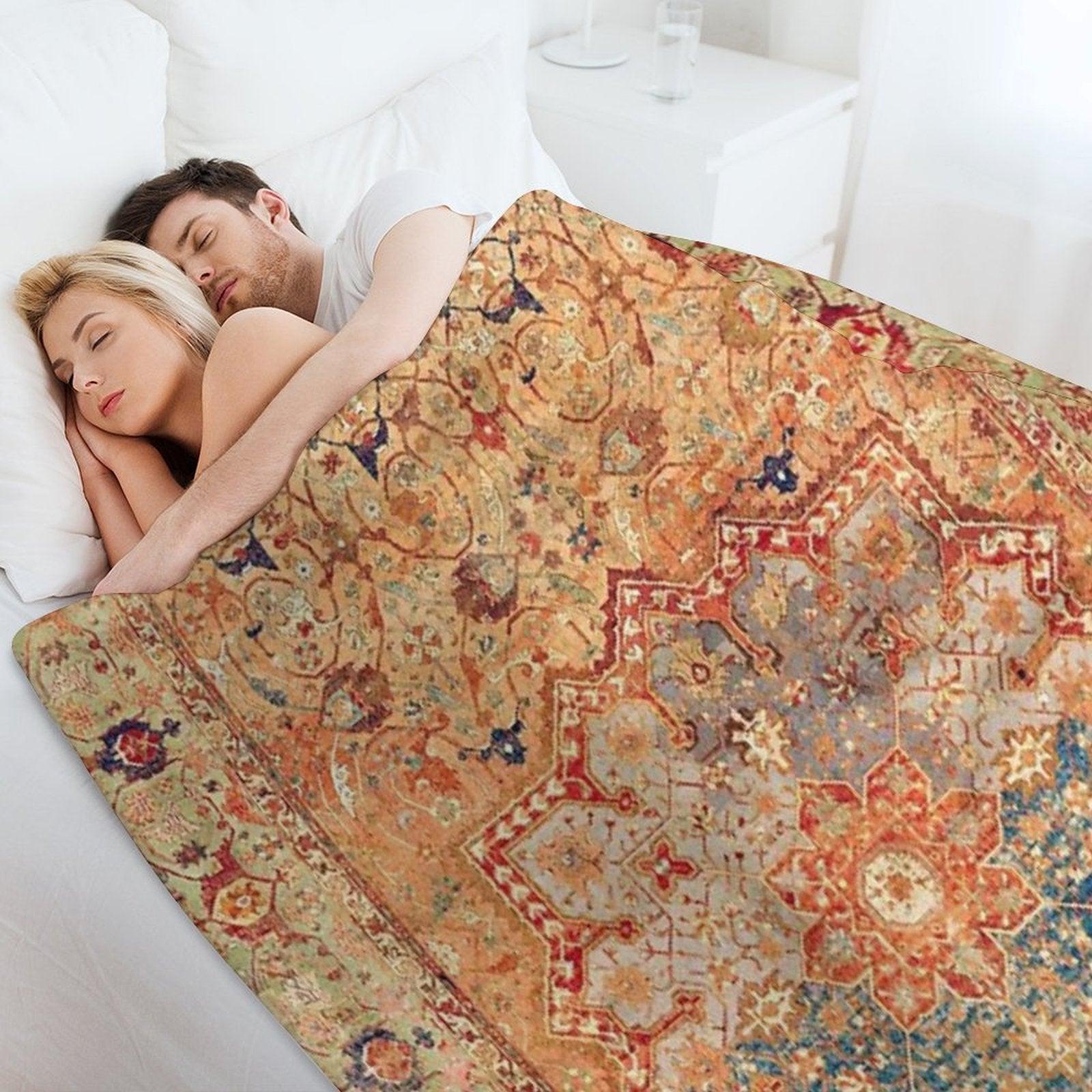 16th Century Persian Carpet Print Throw Blanket
