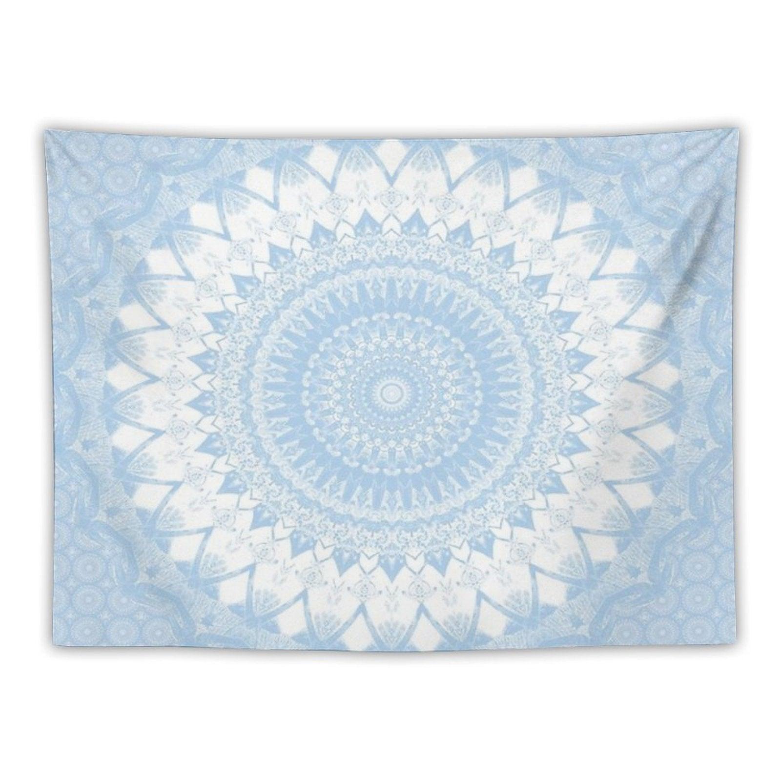 Baby Blue Boho Mandala Tapestry