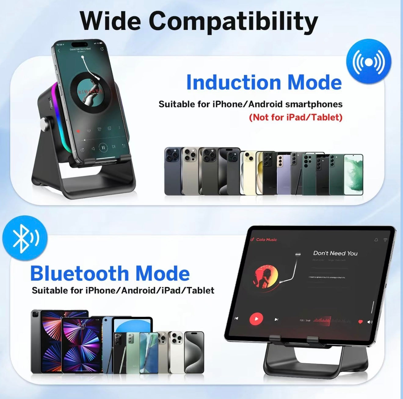 GlowAmp 5-in-1 Speaker Stand V.I.P Digital Presence