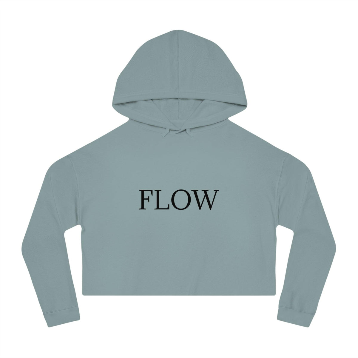 Cropped Hoodie Sweatshirt for Women with Cropped Design and Ribbed Cuffs