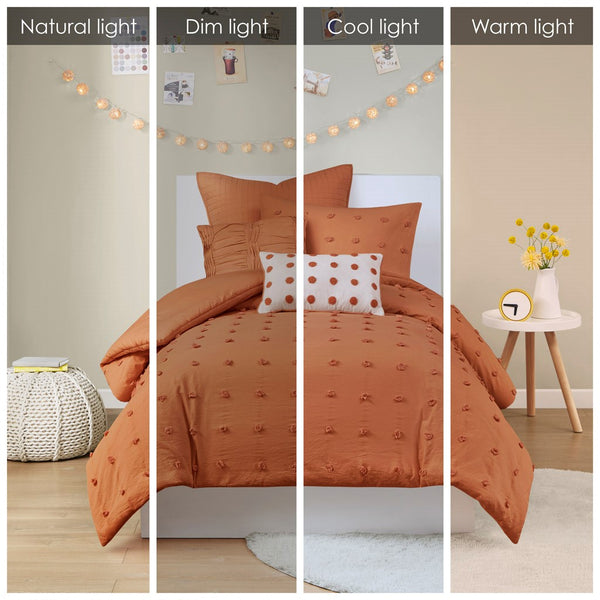 Brooklyn Cotton Jacquard Comforter Set with Euro Shams and Throw Pillows - Gifts for You 'n Me