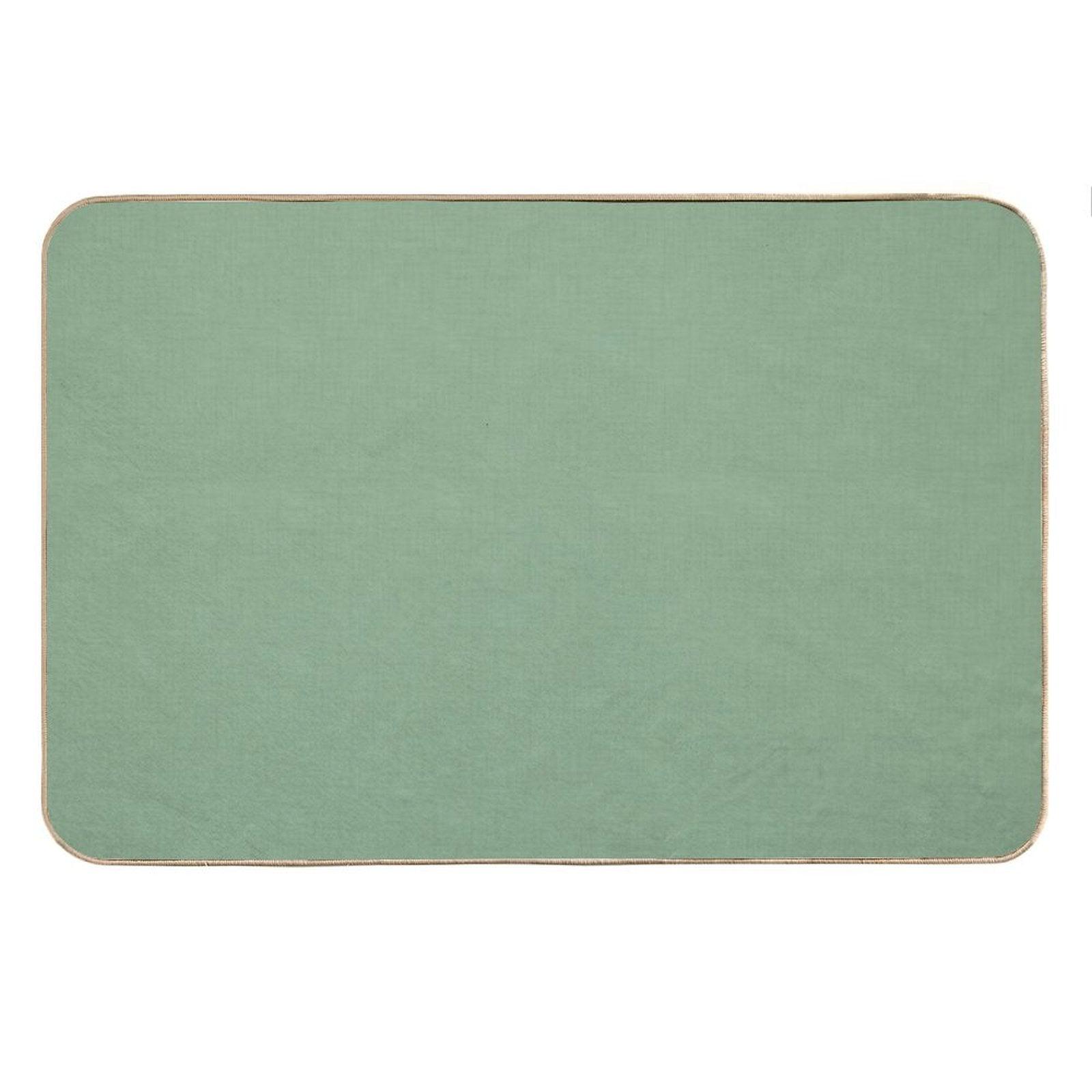 Textured Muted Green. Bath Mat