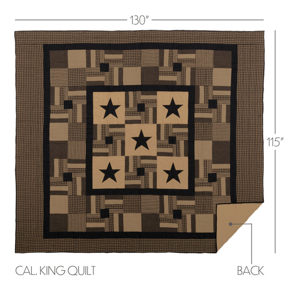 Black Check Star Quilt