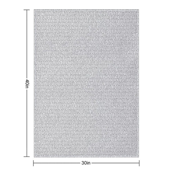 Entire Twilight Movie Script Throw Blanket
