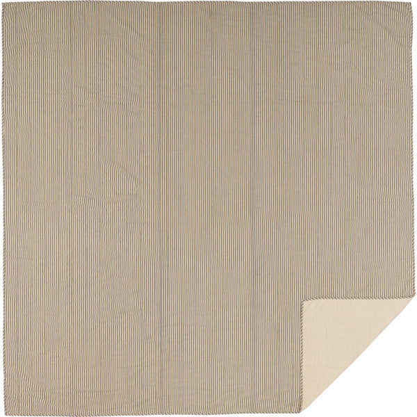 Sawyer Mill Charcoal Ticking Stripe Quilt Coverlet