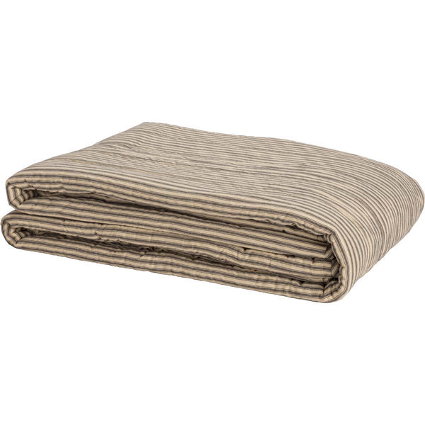 Sawyer Mill Charcoal Ticking Stripe Quilt Coverlet