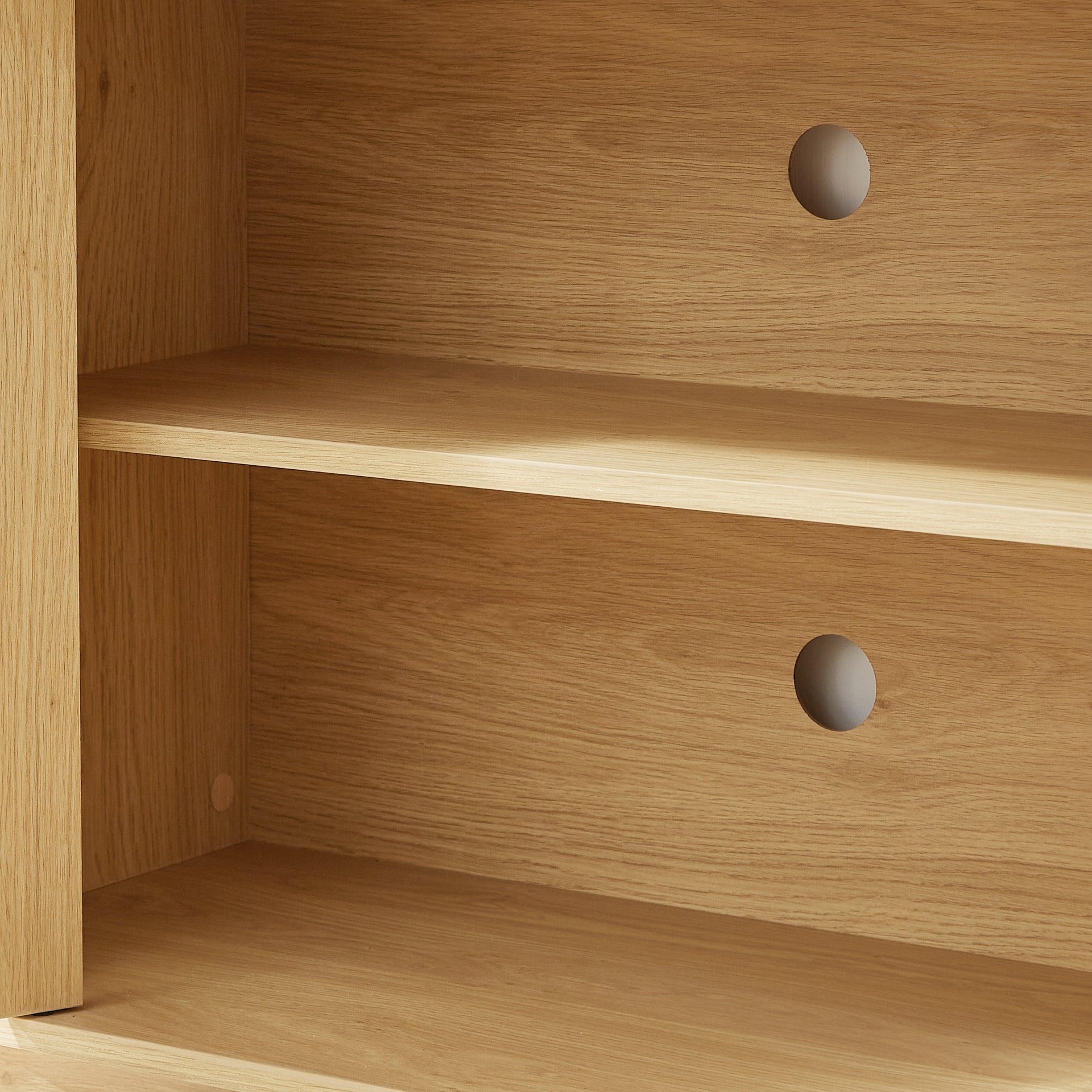 Ripple Modern TV Console – Soft Curves, Natural Wood Look