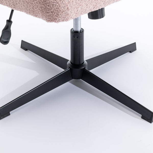 Armless Office Desk Chair No Wheels PINK