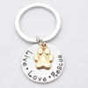 Pet Lover Dog Paw Necklace or Keychain 
