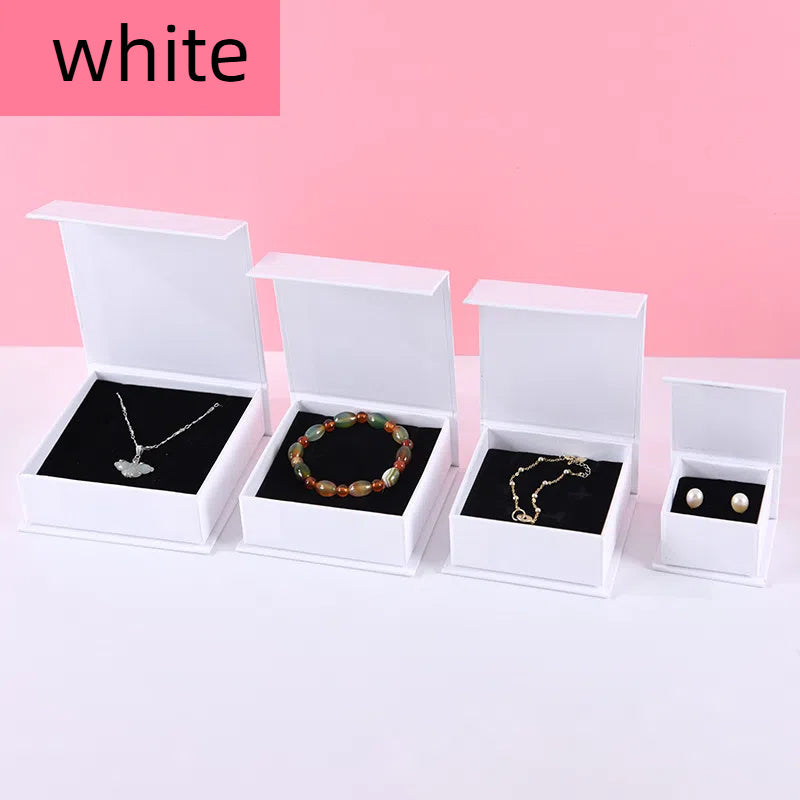 Flip up box jewelry packaging earrings rings necklaces storage gift boxes bracelets earrings paper boxes