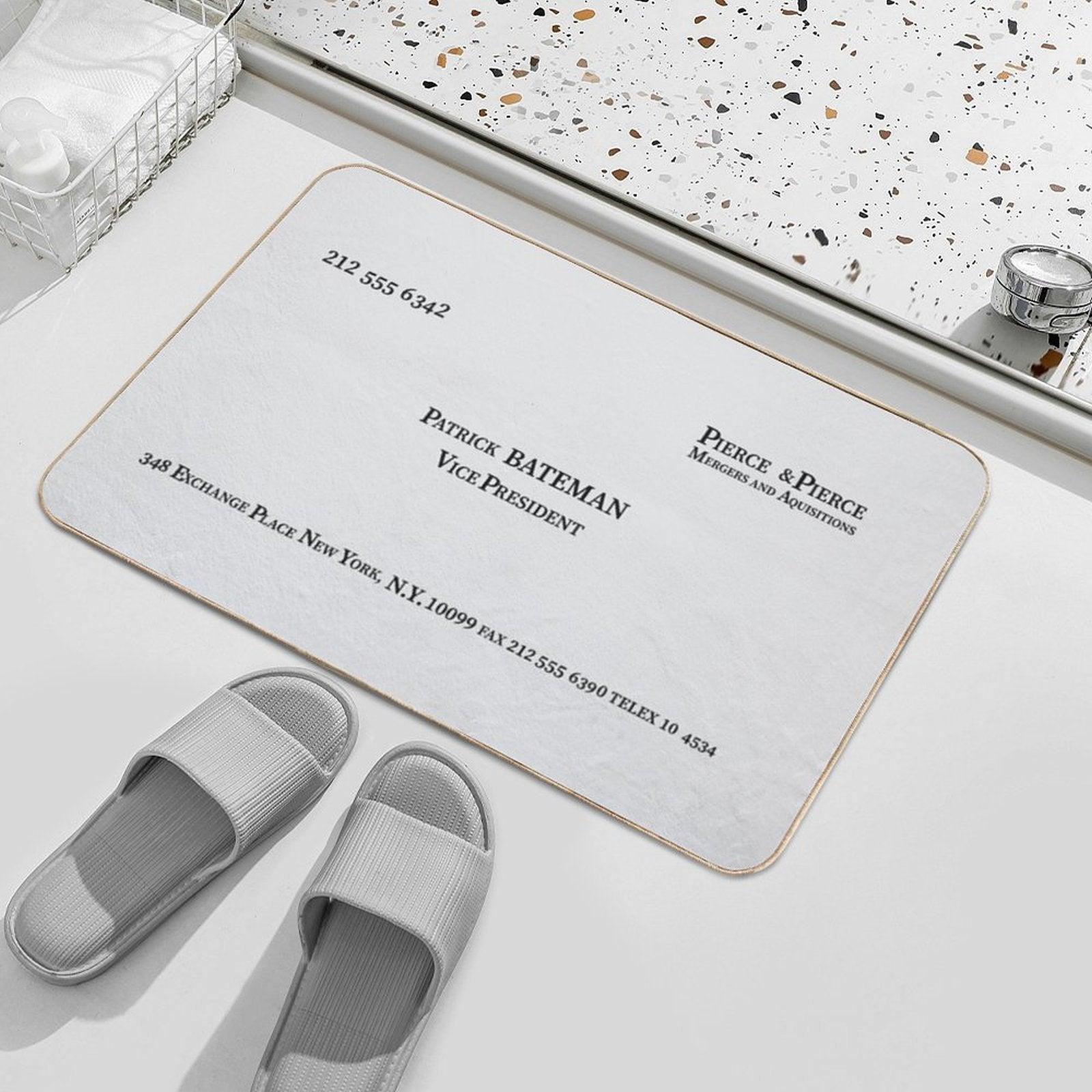 Patrick Bateman American Psycho Business Card Bath Mat