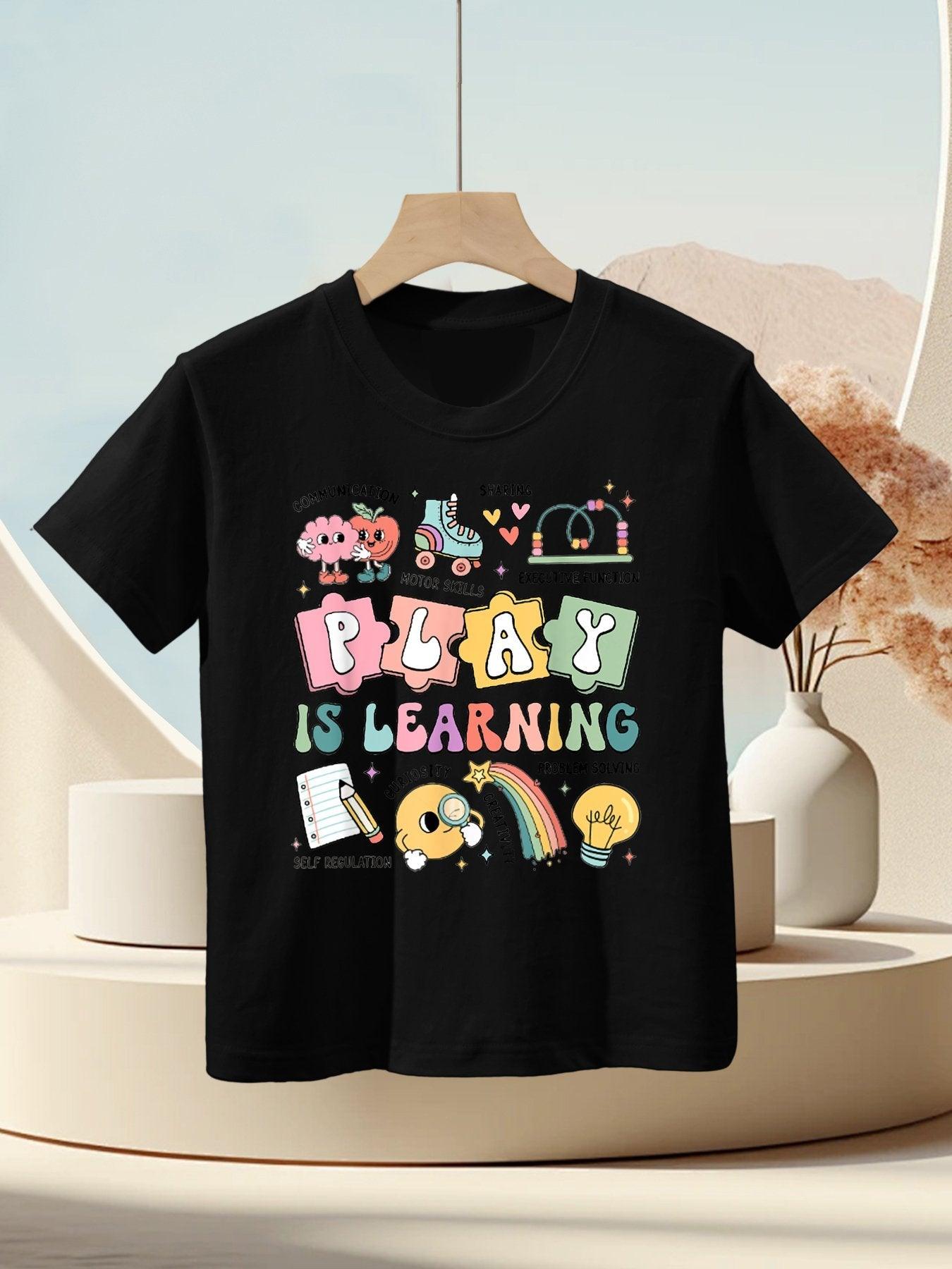 Retro Play Is Learning Kindergarten Teacher Team Women Kids T-Shirt