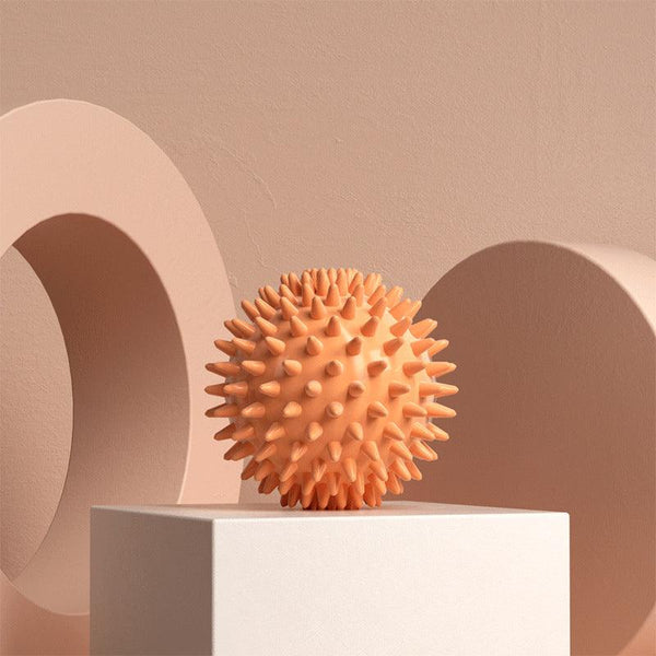 Durable sport massage ball. Spiky design for myofascial release, deep - tissue work, trigger points, muscle recovery & pain reli