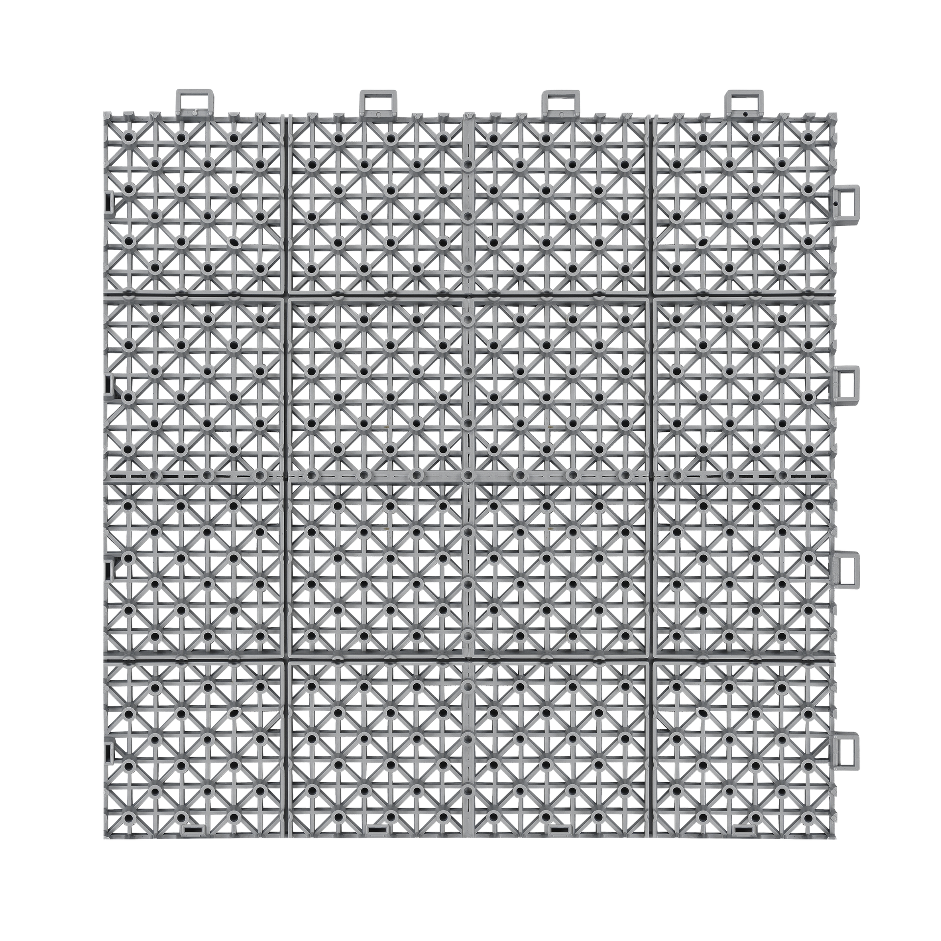 12 x 12 inch gray interlocking deck tiles, plastic waterproof, weighing up to 6613 pounds, with a rose pattern pack of 12