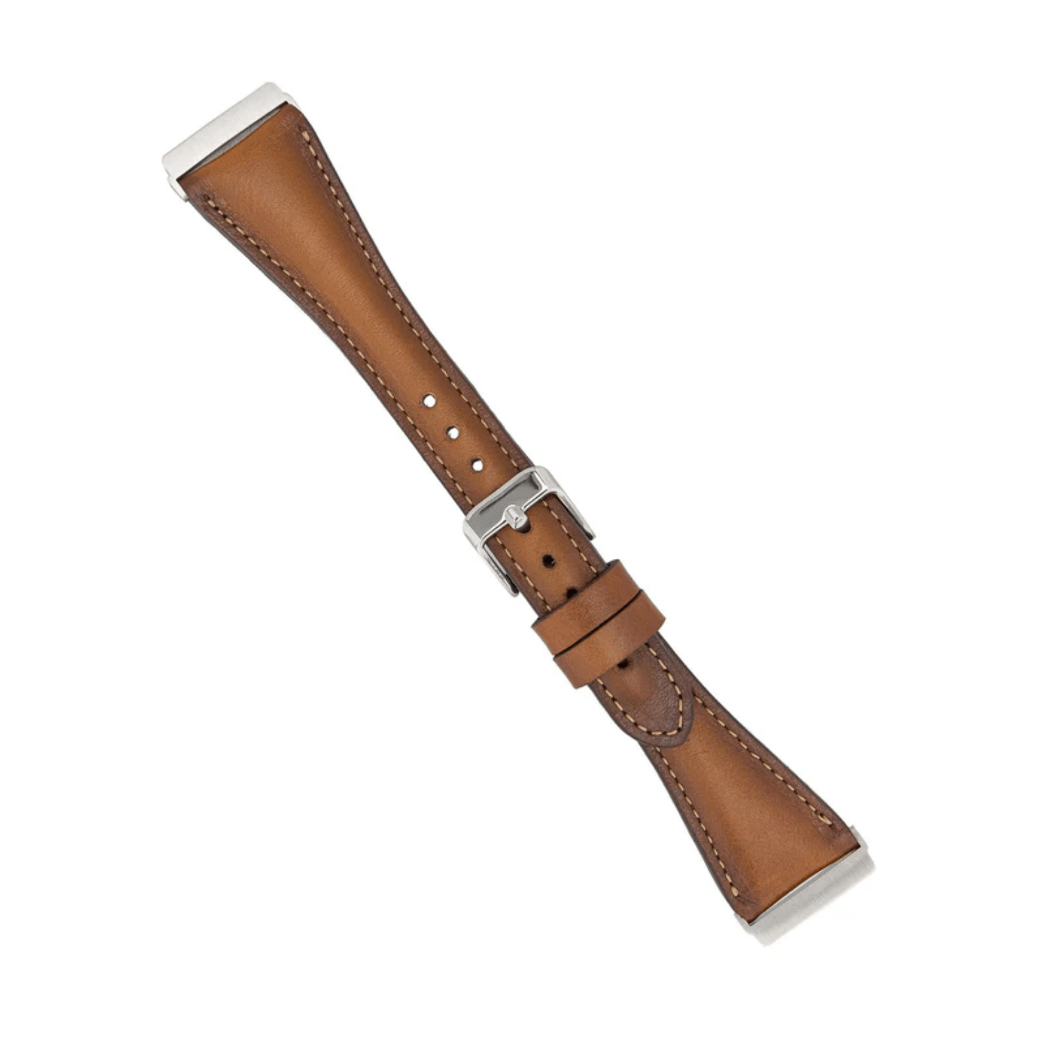 Classic Rich Caramel Brown Leather Apple Watch Band - Dallas