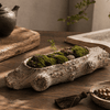 Faux Bois Cement Log Planter