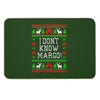 I Don't Know Margo! Christmas Vacation Quote - Ugly Christmas Sweater Style Bath Mat