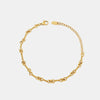 Gold Rope Link Chain Bracelet
