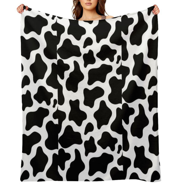 Cow Shrink-resistant Throw Blanket