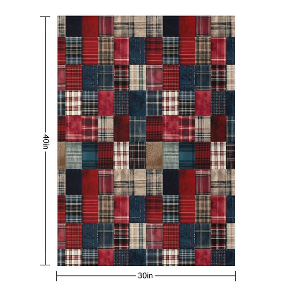 Cozy Multicolor Plaid Flannel Patchwork Wrinkle-free Throw Blanket