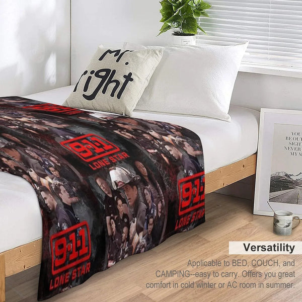 911 Lone Star - Cellular Throw Blanket