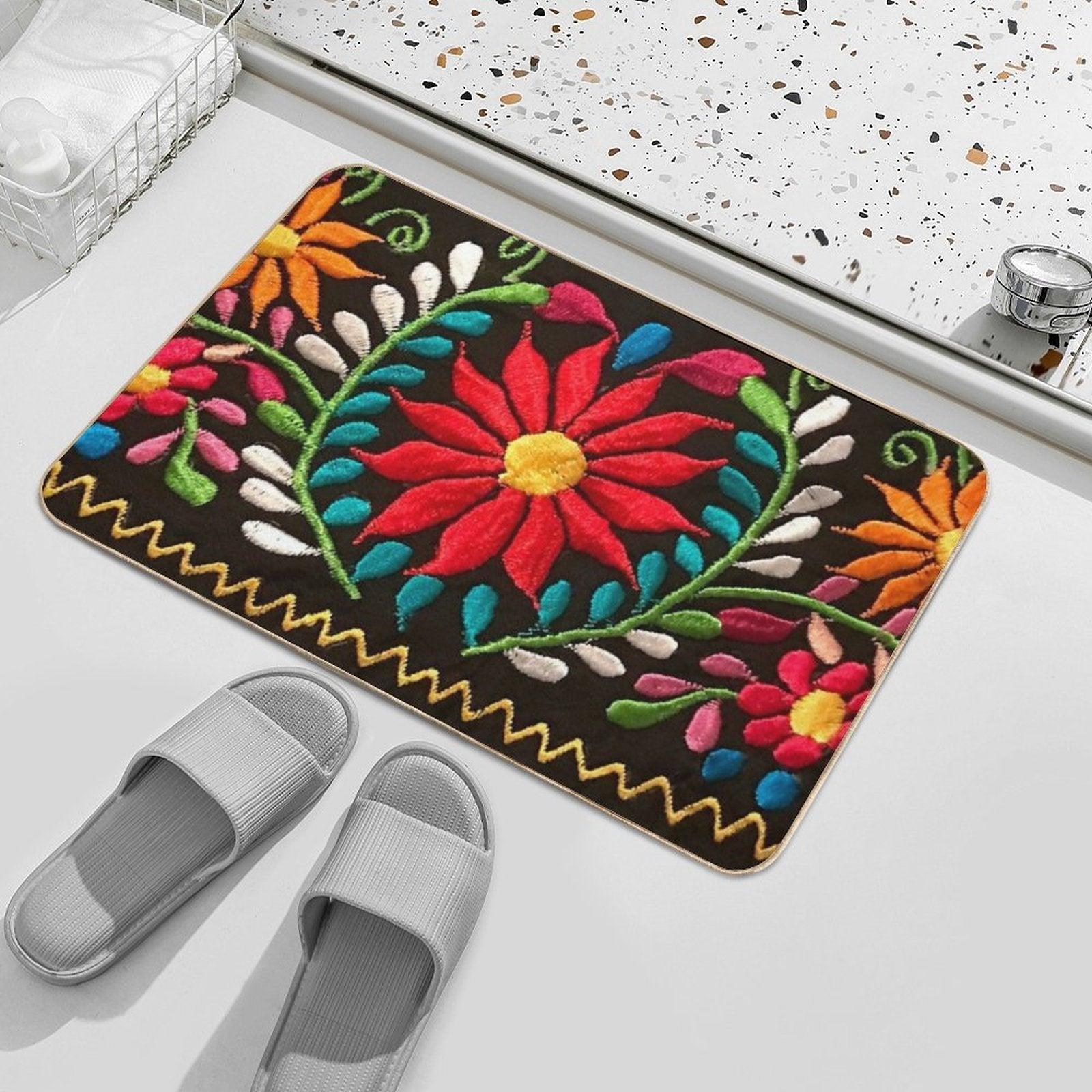 Spanish Flowers Bath Mat