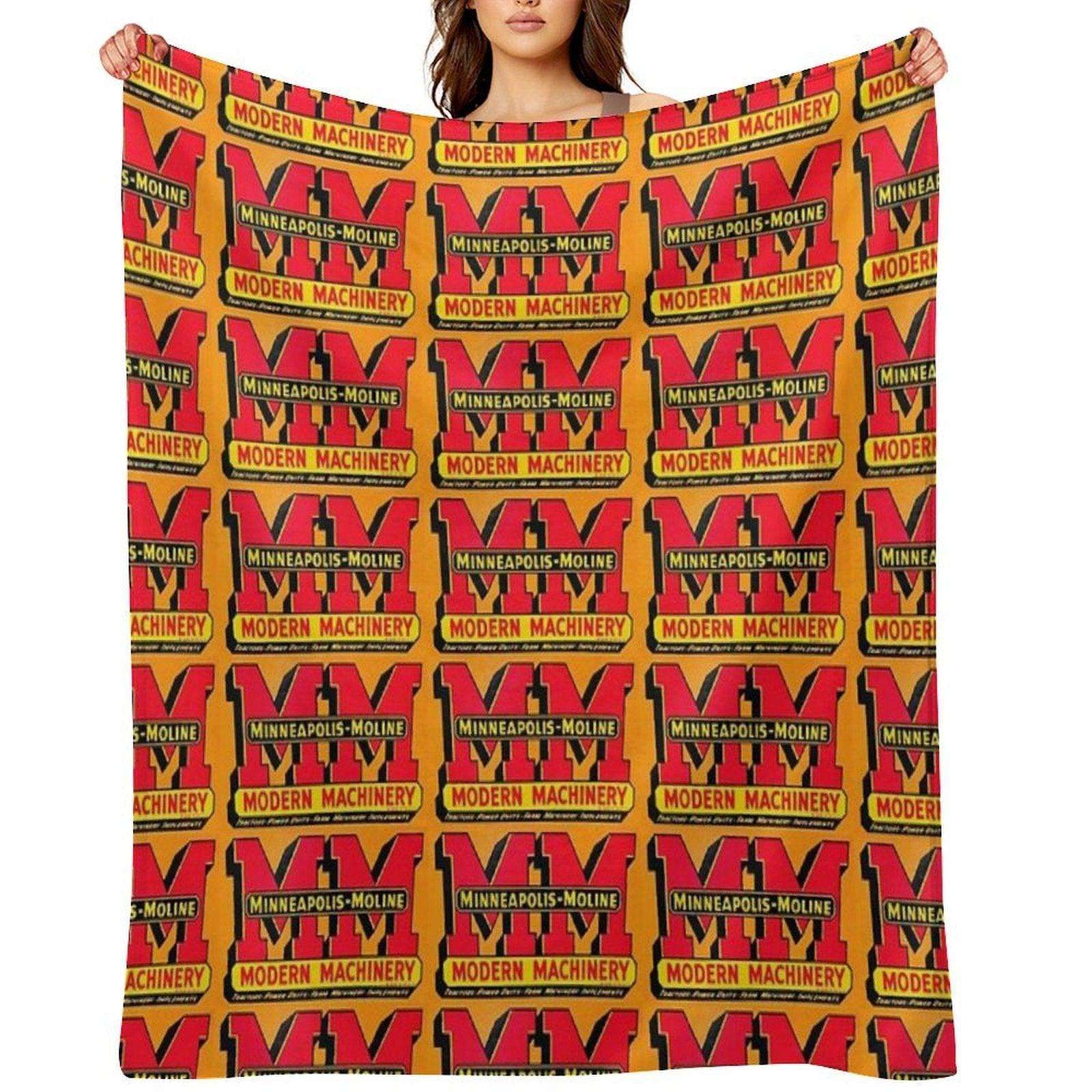 Minneapolis Moline Modern Machinery Throw Blanket