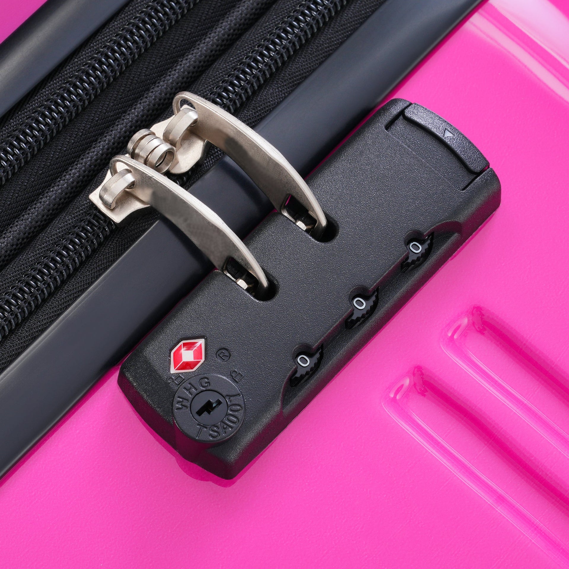Hardshell Luggage Sets 3 Piece Gradient Color Expandable Suitcase with Spinner Wheels and TSA Lock Lightweight 20' 24' 28' Available,Purple and Pink