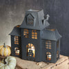 Haunted House Halloween Metal Tealight Luminary