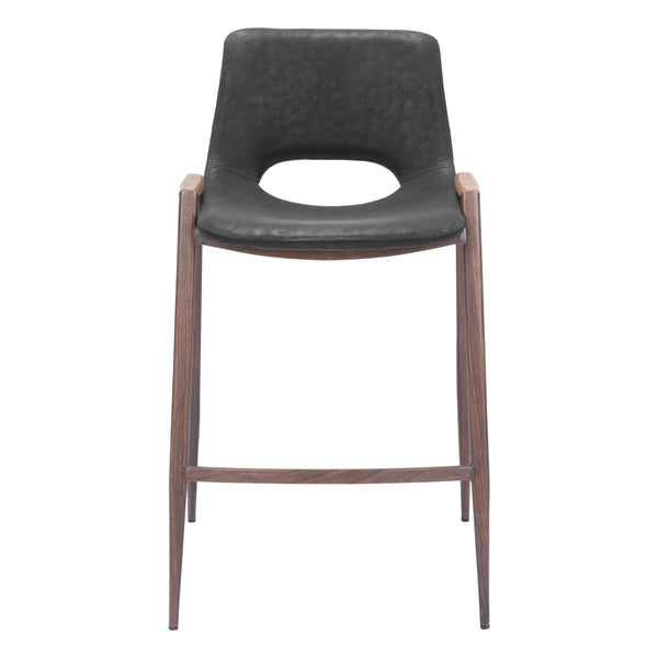 Desi Counter Stool (Set of 2) Black & Walnut