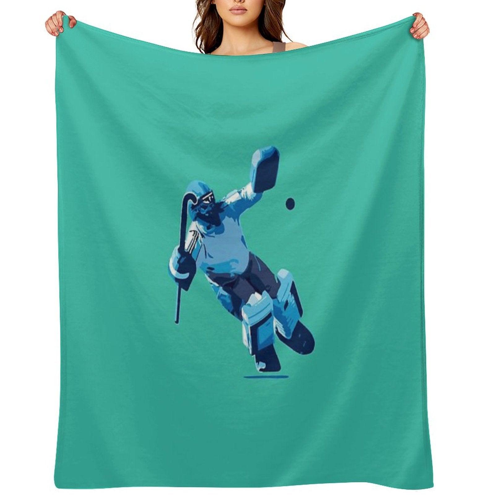 Hockey Goalie Throw Blanket