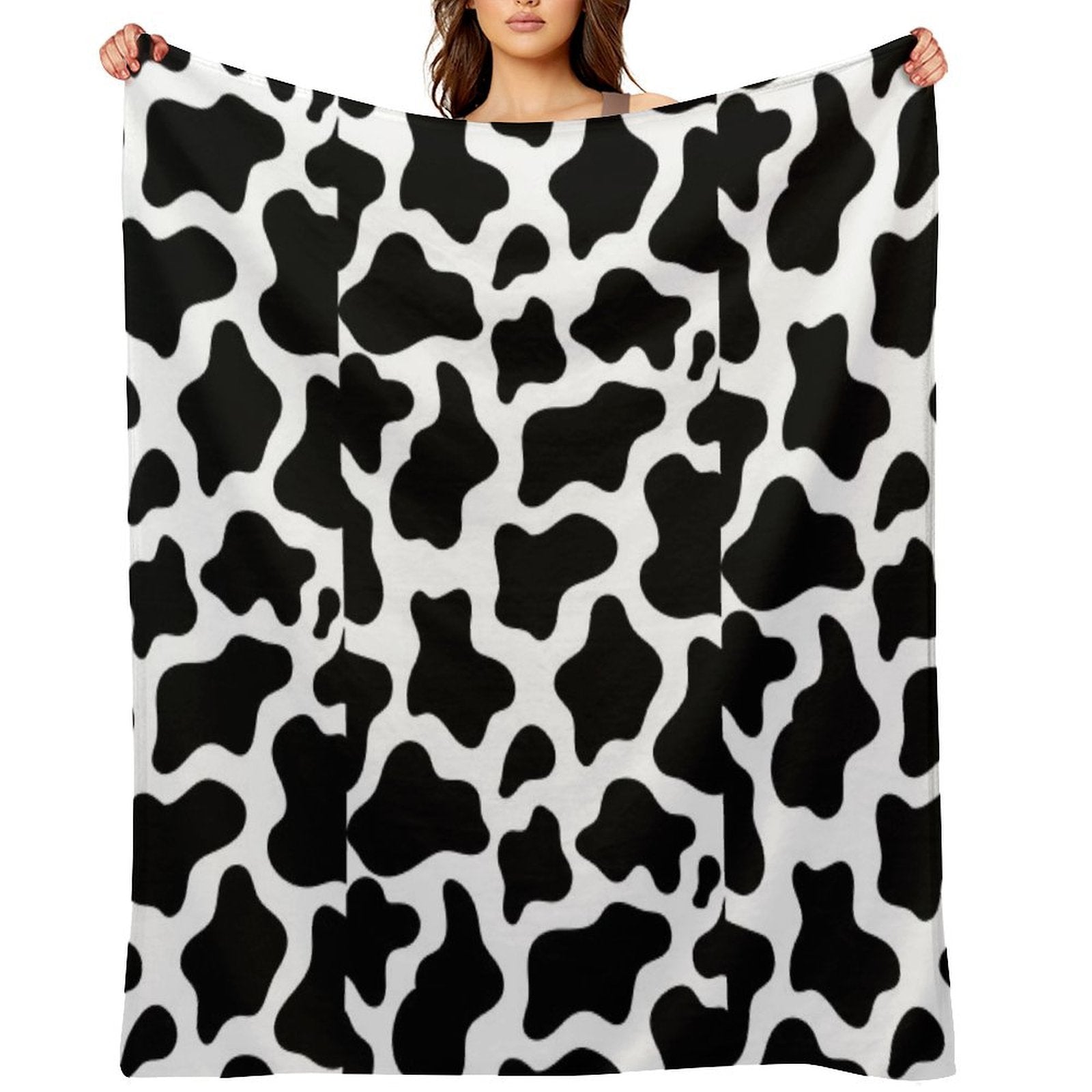 Cow Shrink-resistant Throw Blanket