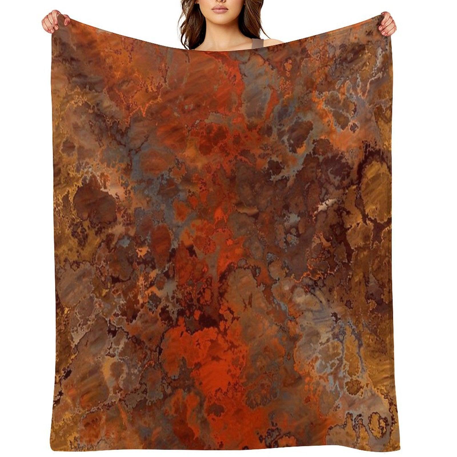 Gold And Rust Throw Blanket