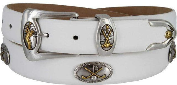 Bayside Genuine Full-Grain Cowhide Leather Designer Dress Golf Belt 1-1/8