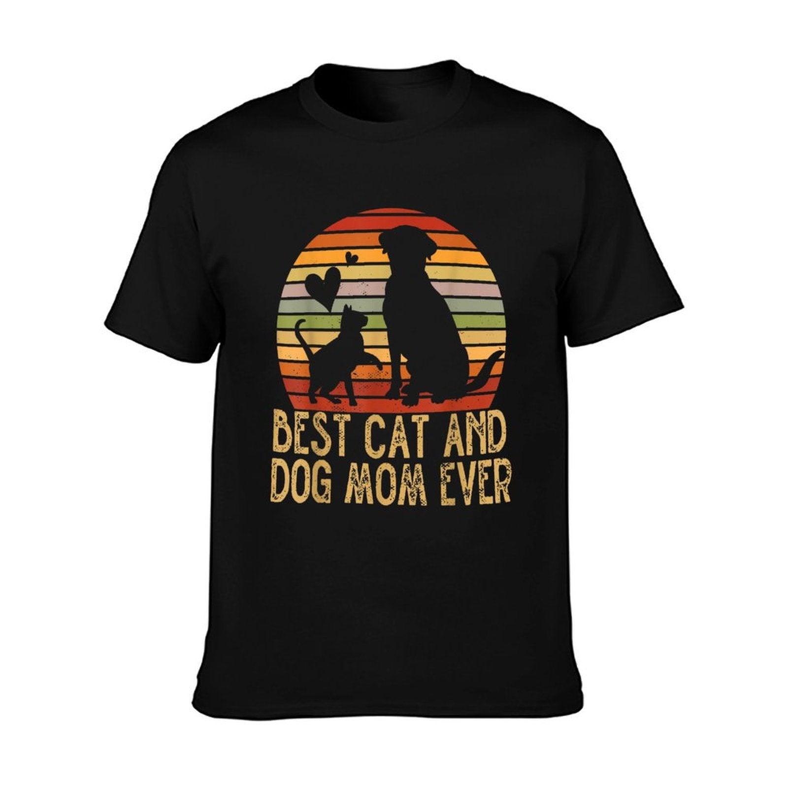 Retro Cat Dog Mom Cat Mama Furmama Puppy Kitty Mother's Day T-Shirt