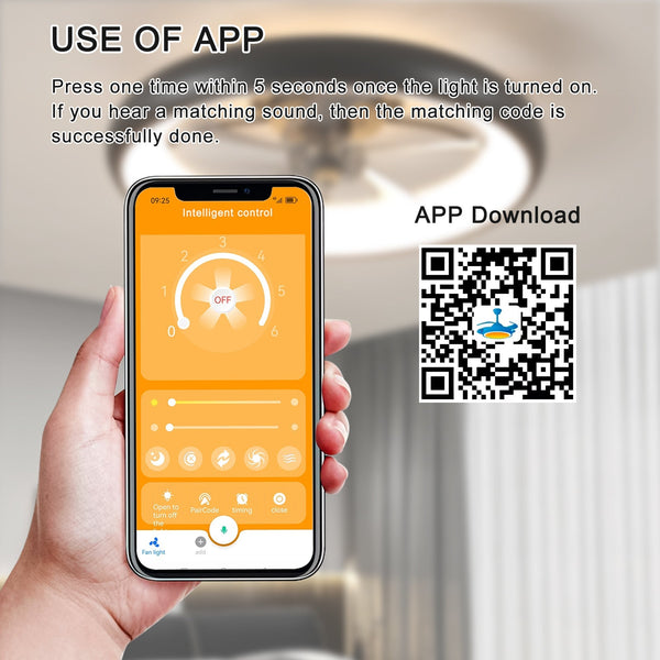 Ceiling Fan with Lights Dimmable LED Vtng Furniture