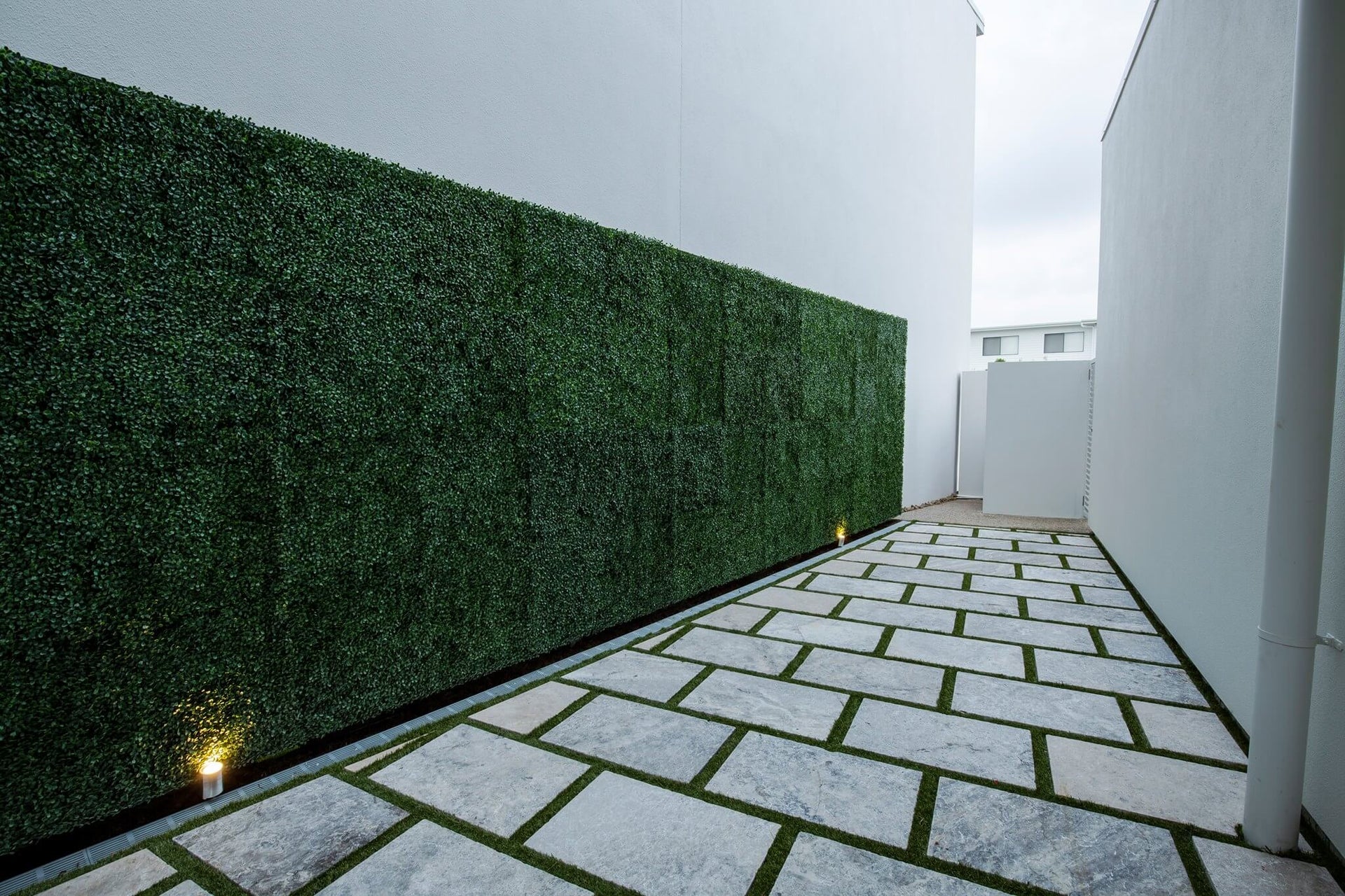 Dark Boxwood Artificial Vertical Garden Green Wall Panel Set of 6 66 SQ FT – UV Resistant – Commercial Grade