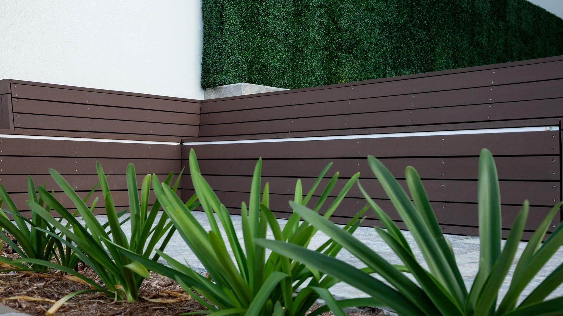 Dark Boxwood Artificial Vertical Garden Green Wall Panel Set of 6 66 SQ FT – UV Resistant – Commercial Grade