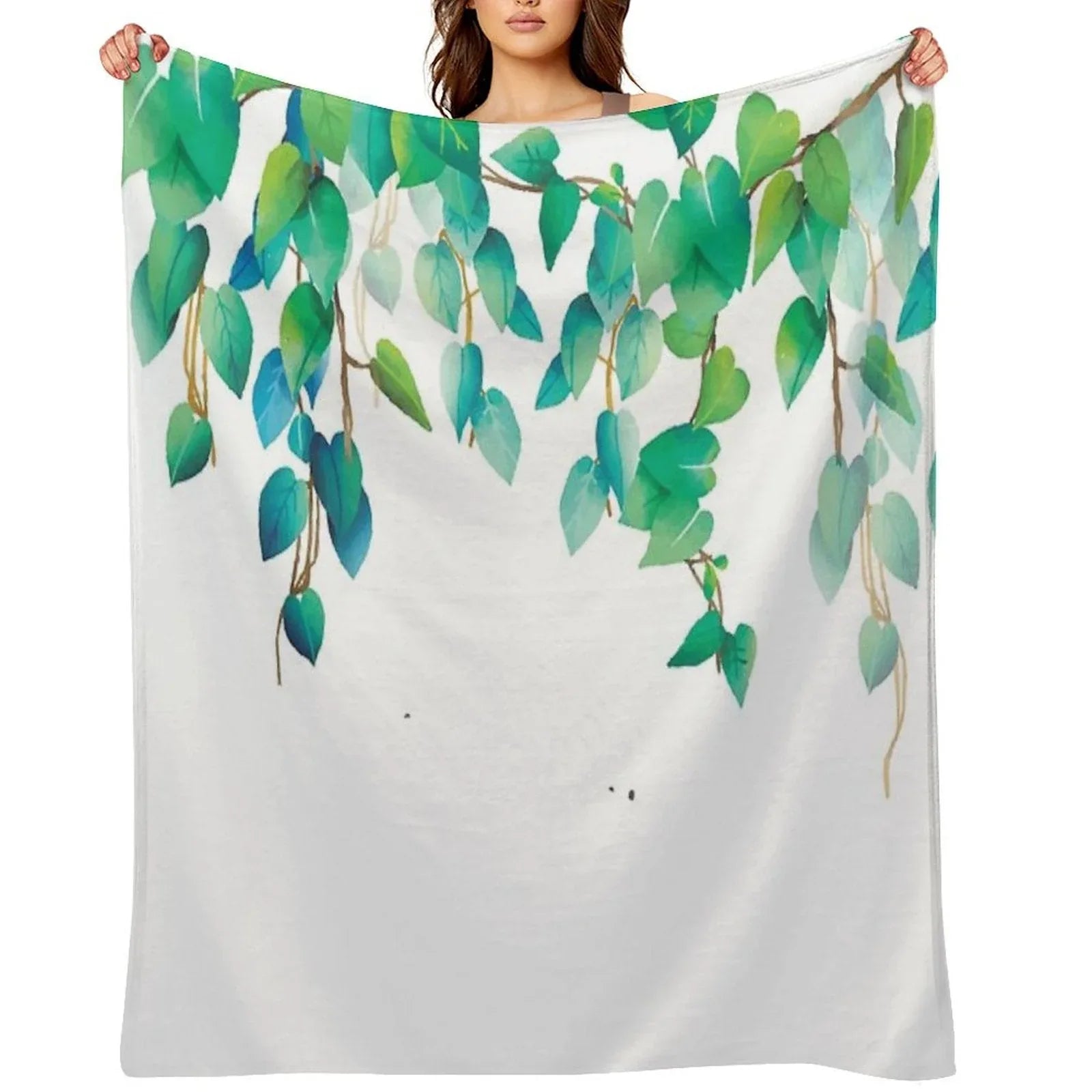 Vines Hanging Leaves Throw Blanket