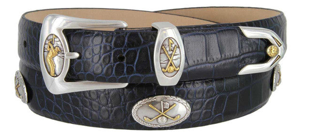 Bayside Genuine Full-Grain Cowhide Leather Designer Dress Golf Belt 1-1/8