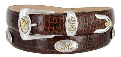 Bayside Genuine Full-Grain Cowhide Leather Designer Dress Golf Belt 1-1/8