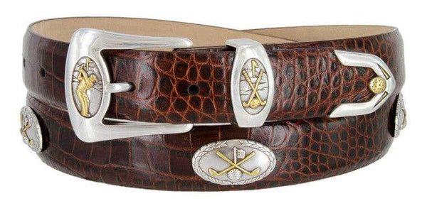 Bayside Genuine Full-Grain Cowhide Leather Designer Dress Golf Belt 1-1/8