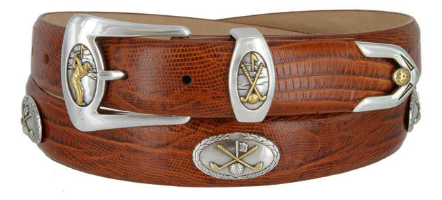 Bayside Genuine Full-Grain Cowhide Leather Designer Dress Golf Belt 1-1/8