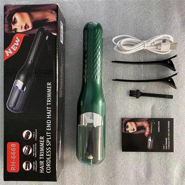 Fully automatic hair clipper, hair splitting and trimming device, multifunctional electric women's 2-in-1 trimming and cutting d