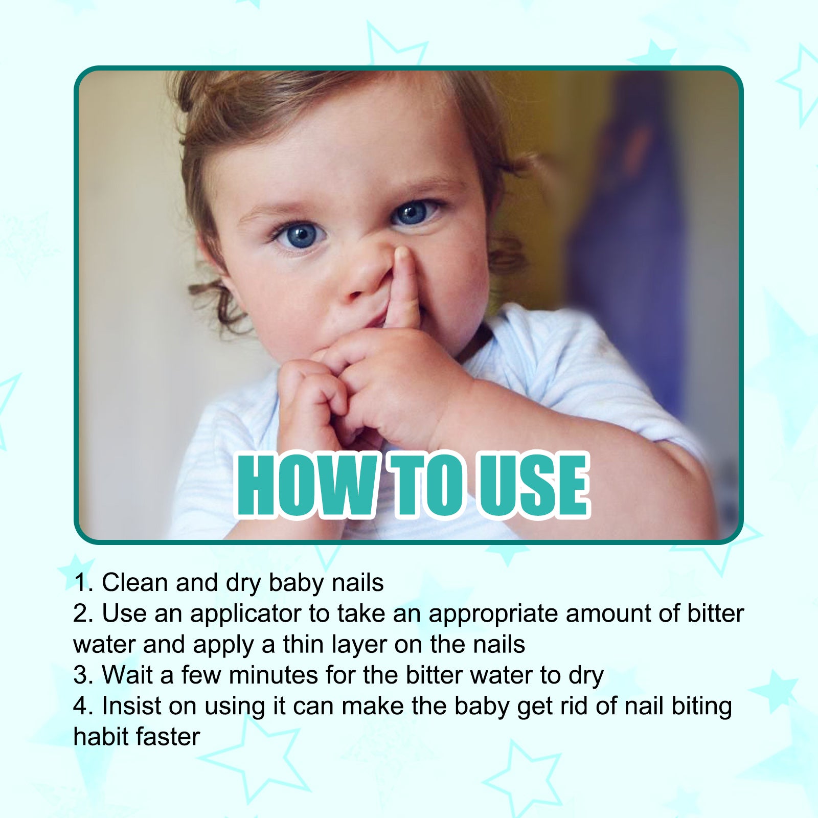 Anti-Biting Nail Lotion Prevents Infants From Biting Their Nails And Eating Their Fingernails