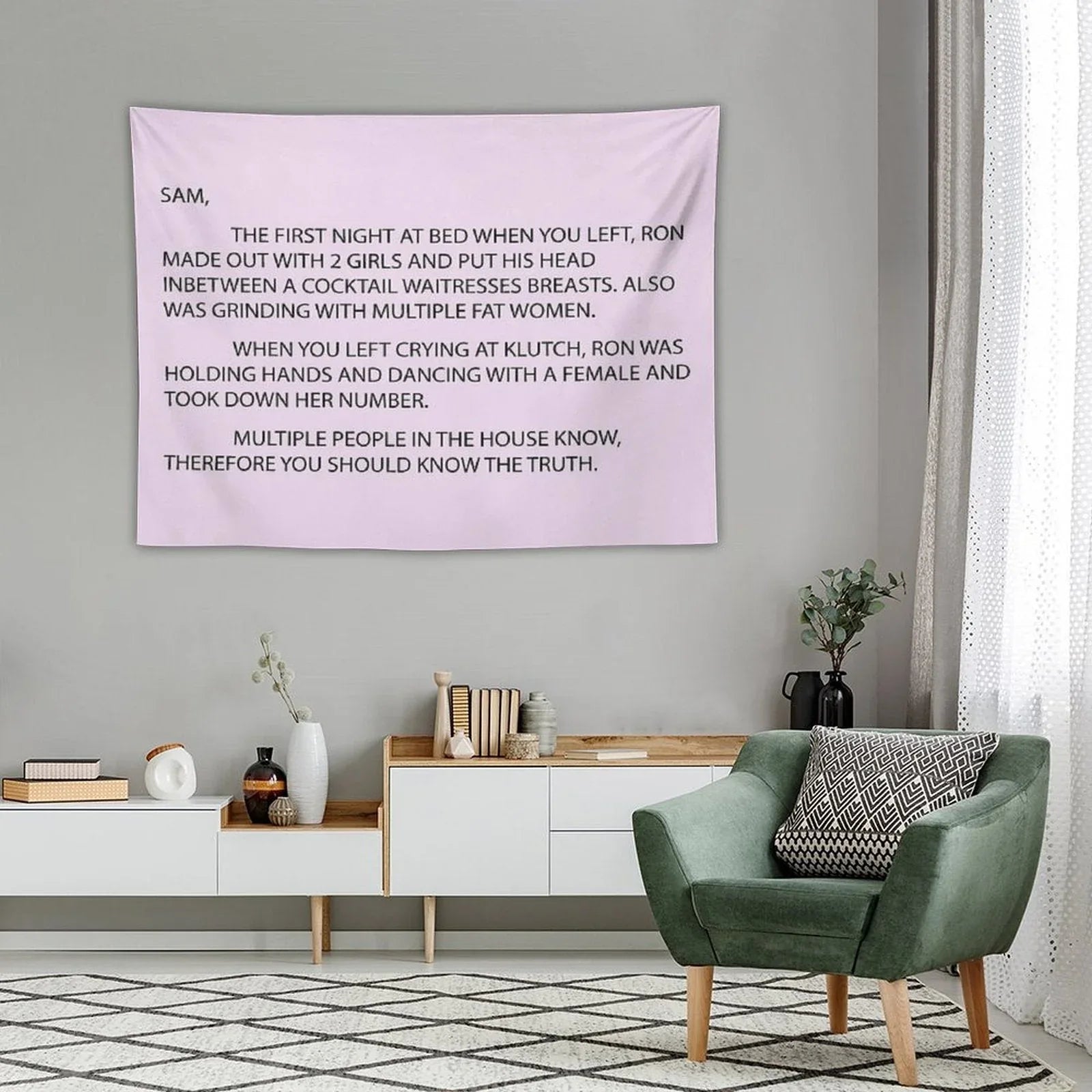 Letter to Sam Sammi Sammy Tapestry
