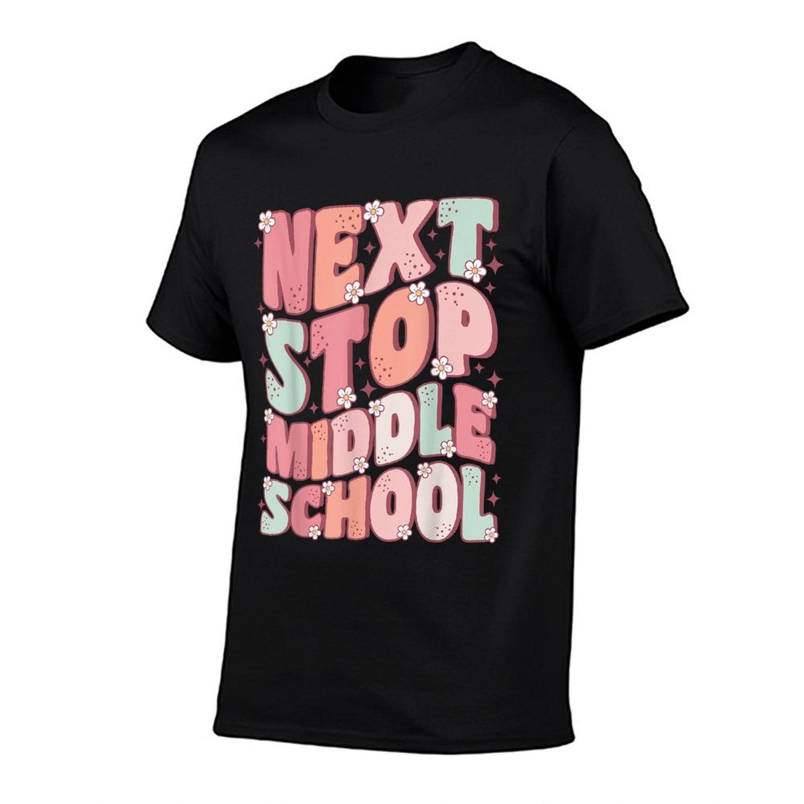 Next Stop Middle School Groovy Elementary School Graduation T-Shirt