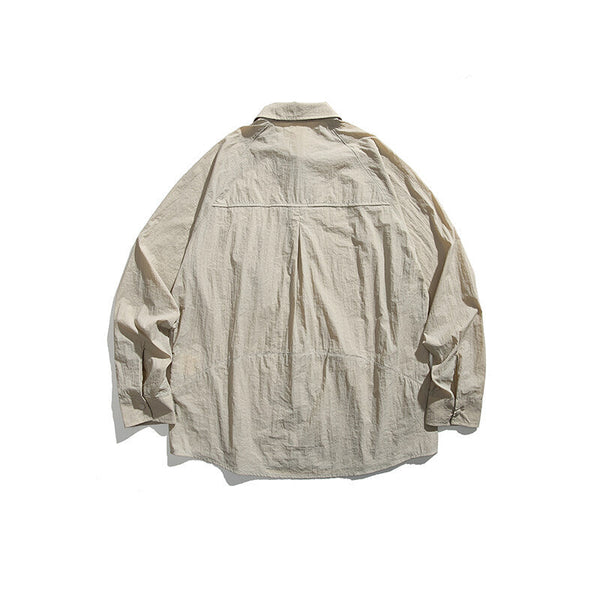 Casual sun protection long sleeved shirt jacket men's shirt