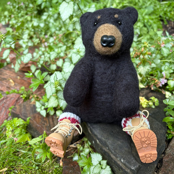 Canadian Black Bear Wool Sculpture The Flannel Couch