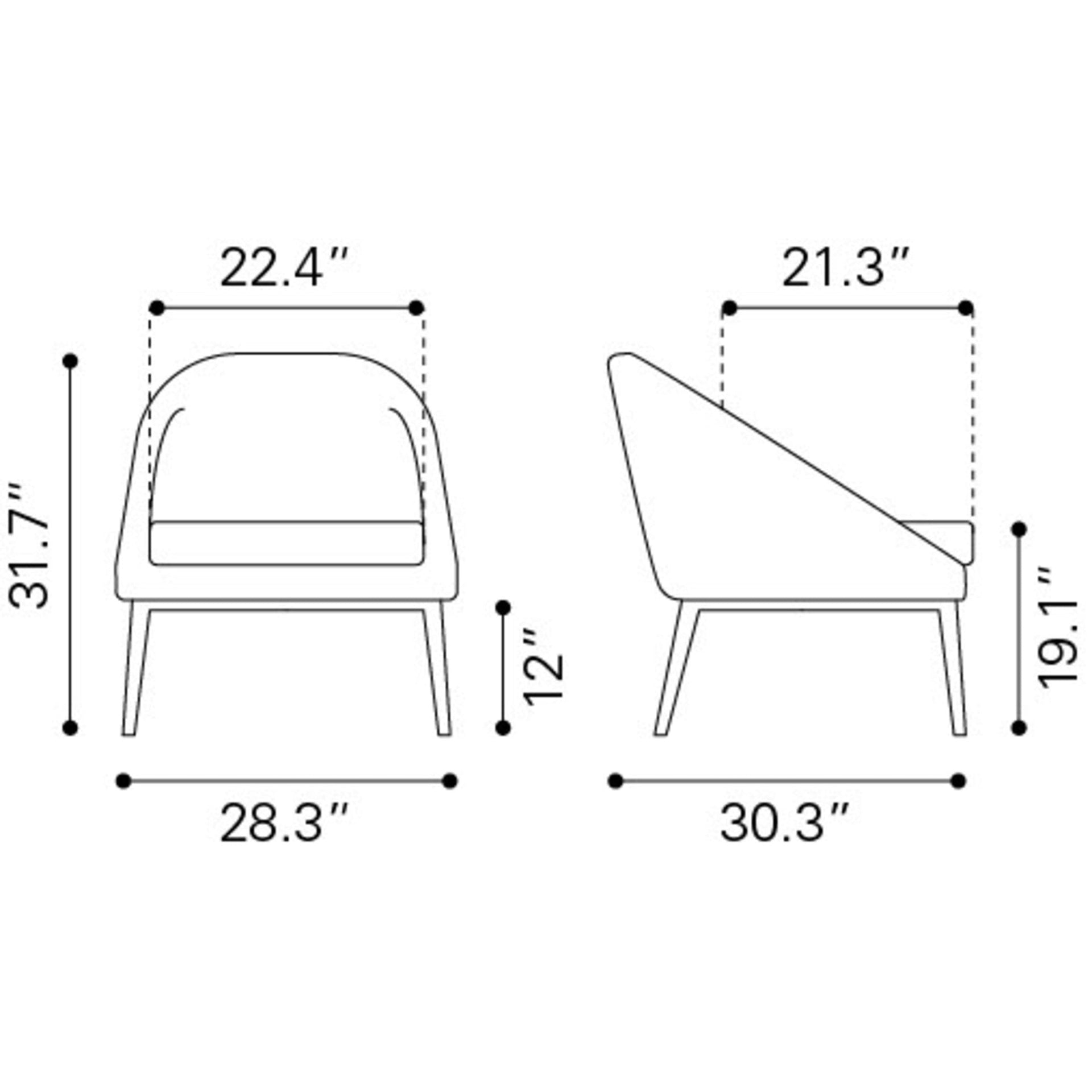 Carter Accent Chair Gray